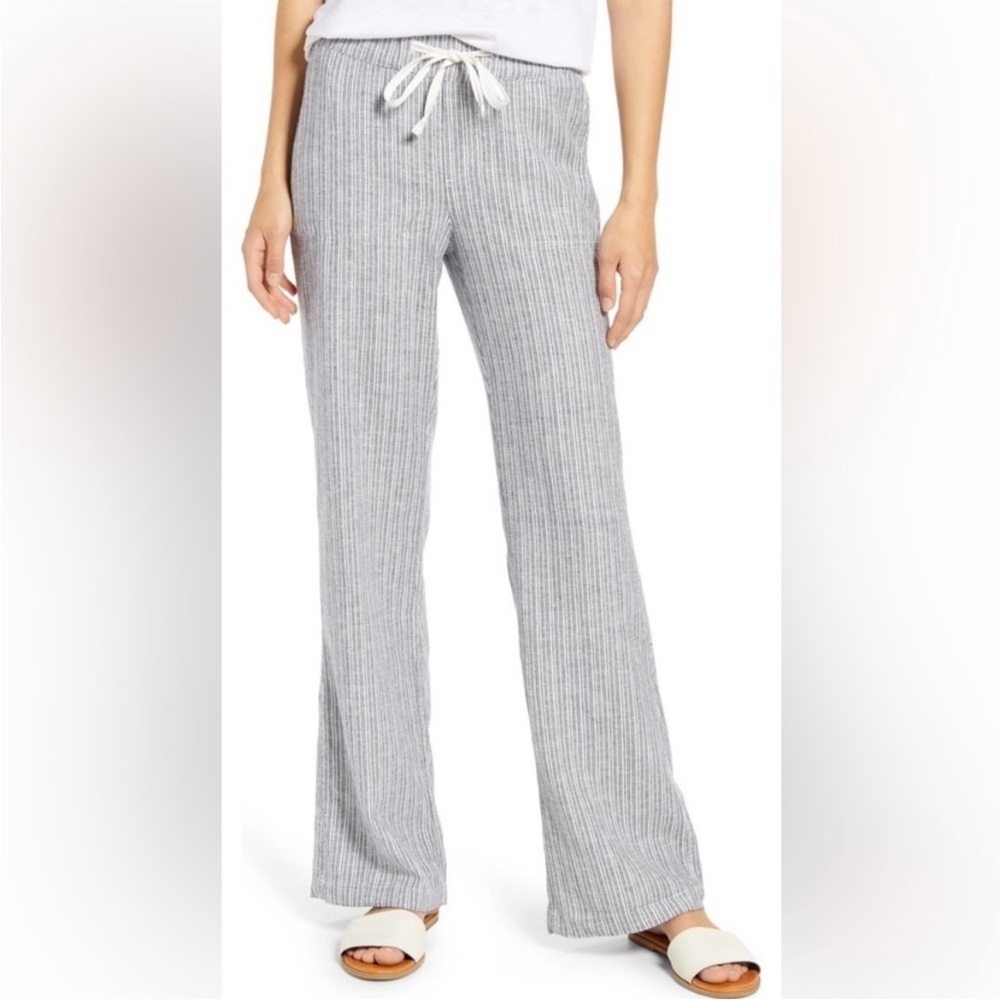 Caslon Linen Blend Wide Leg Pull-On Pants